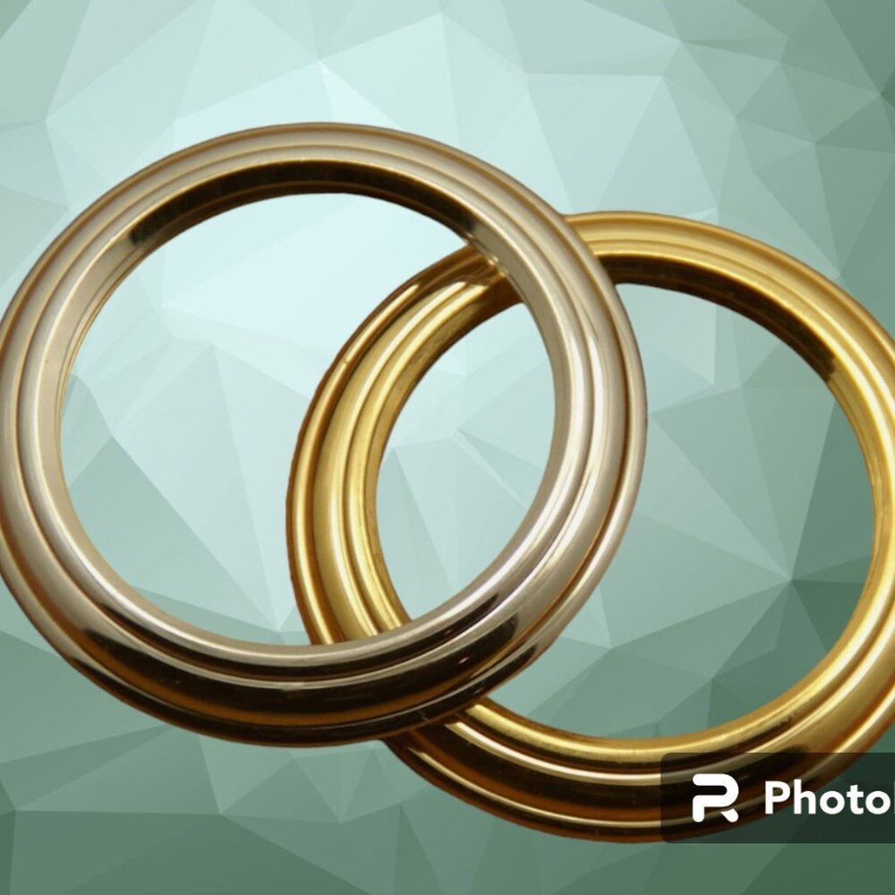 Vintage Gucci 2 - Metal Bezel Set - Gold and Silver Tone - New